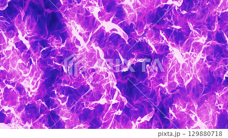 紫の炎が激しく燃えるエフェクト背景 129880718