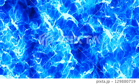 青い炎が激しく燃えるエフェクト背景 129880719