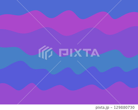 カラフルな波模様 129880730