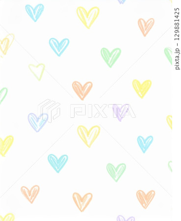 《AI画像》パステルカラーのハート柄の背景素材 《AI画像》パステルカラーのハート柄の背景素材 129881425