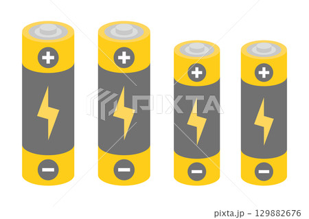 乾電池のイラスト 129882676