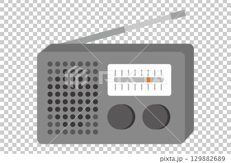 Portable radio disaster prevention illustration 129882689