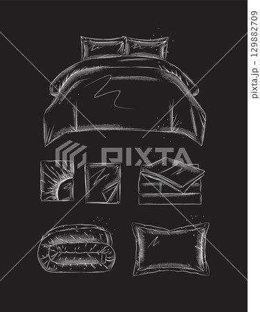 Bedding elements set black 129882709
