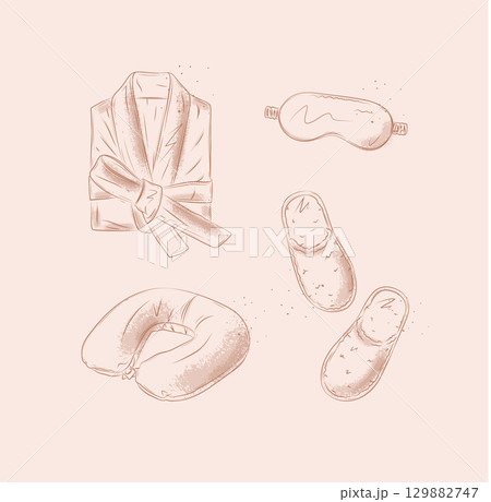 Sleeping home accessories set beige 129882747