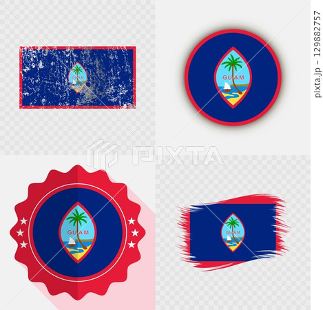 Guam National Flag Icon Collection. 129882757