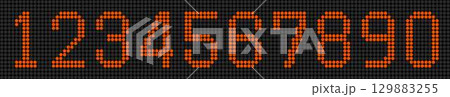 電光掲示板の数字1234567890 129883255