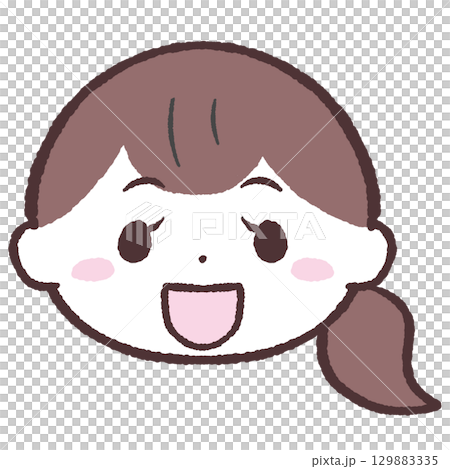 smiling woman face illustration smiling woman face illustration 129883335