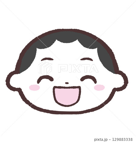 笑顔の男の子顔イラスト 笑顔の男の子顔イラスト 129883338