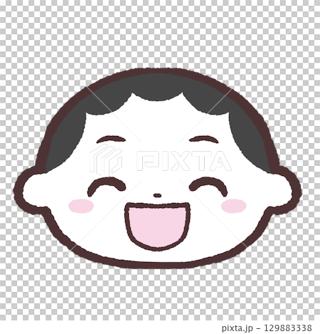 Smiling boy face illustration Smiling boy face illustration 129883338