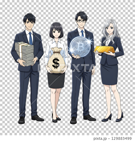 Set of Business man character design. Cartoon illustration. Set of Business man character design. Cartoon illustration. 129883499