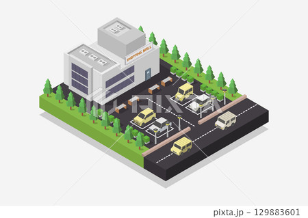 Isometric shopping mall Isometric shopping mall 129883601