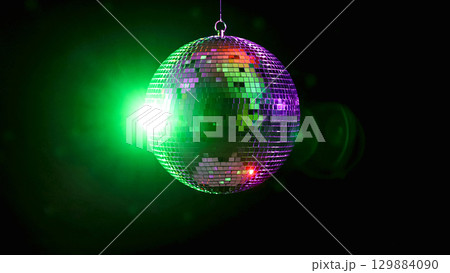 Rotating disco ball reflecting lights Rotating disco ball reflecting lights 129884090