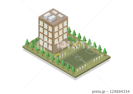 Isometric school 129884334