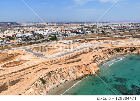 Aerial view of Playa Flamenca coast Costa Blanca Aerial view of Playa Flamenca coast Costa Blanca 129884471