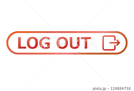 ログアウトボタン　赤 129884738