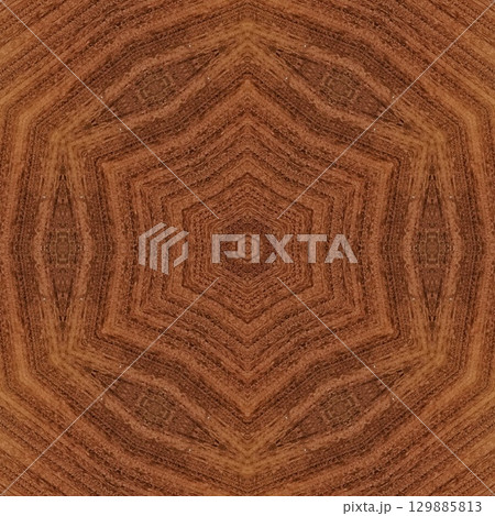 Luxurious handmade art carved on expensive wooden board. Engraved craft design for border, frame, flooring, wallcovering, furniture decoration, tiles, wrapping paper printing 129885813
