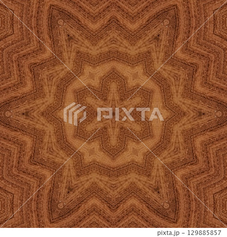 Luxurious handmade art carved on expensive wooden board. Engraved craft design for border, frame, flooring, wallcovering, furniture decoration, tiles, wrapping paper printing 129885857