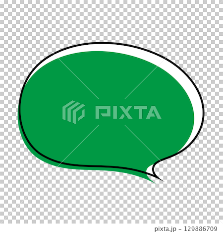 Simple speech bubble illustration on white background 129886709