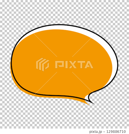 Simple speech bubble illustration on white background 129886710