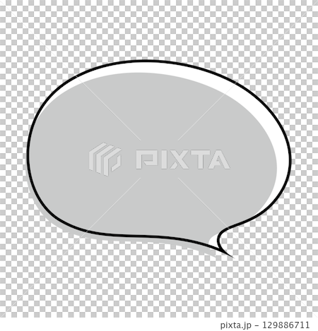 Simple speech bubble illustration on white background 129886711