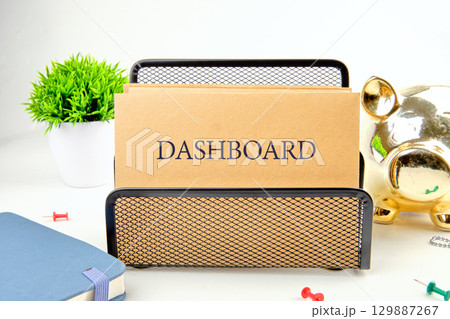 Concept word DASHBOARD. Digital marketing commerce online sale concept Concept word DASHBOARD. Digital marketing commerce online sale concept 129887267