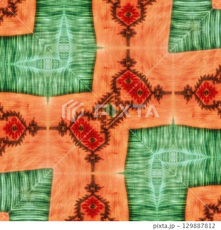 Traditional design with phulkari kalamkari...のイラスト素材 [129887812] - PIXTA
