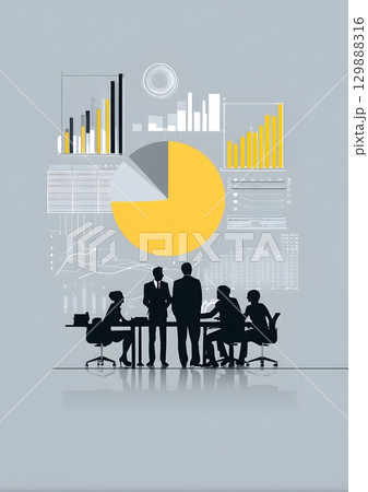 business presentation visualizing tax scenarios and business response 129888316