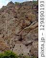Dzivgis fortress is the largest rock cave fortress in the Caucasus. Russia, North Ossetia 129890193