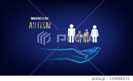 Autism awareness day. 129890231