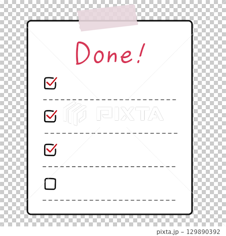 Checklist with checkboxes, task list, to-do list. Simple icon set Checklist with checkboxes, task list, to-do list. Simple icon set 129890392