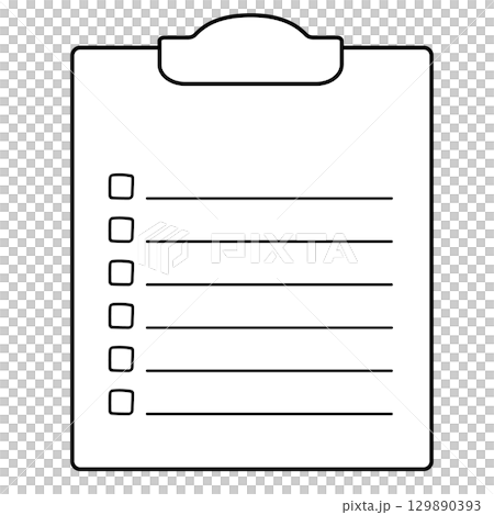 Checklist with checkboxes, TODO list, task list. Simple icon set 129890393