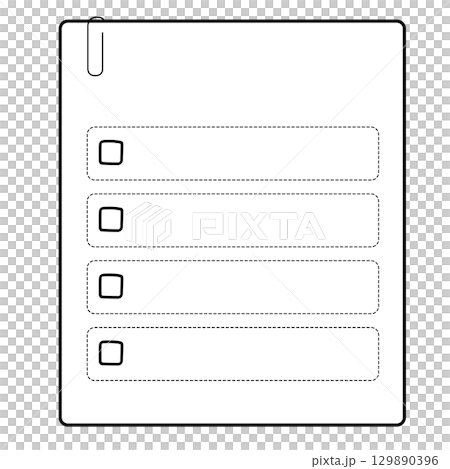 Checklist with checkboxes, TODO list, task list. Simple icon set 129890396