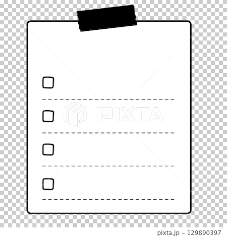 Checklist with checkboxes, TODO list, task list. Simple icon set 129890397