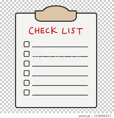 Checklist with checkboxes, TODO list, task list. Simple icon set 129890427
