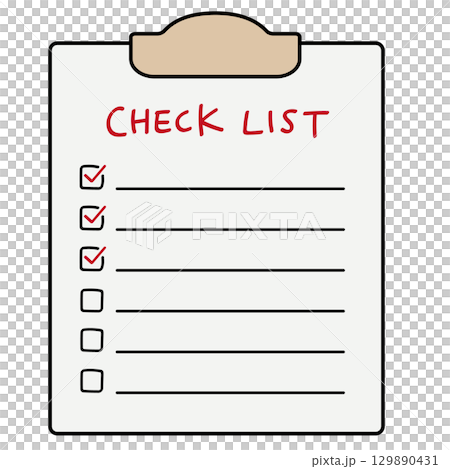 Checklist with checkboxes, TODO list, task list. Simple icon set 129890431