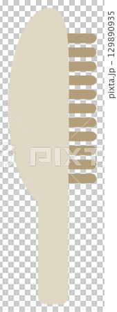 White hairbrush icon illustration White hairbrush icon illustration 129890935