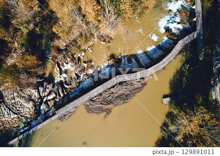Aerial view of Guadalope River in Alcaniz Aerial view of Guadalope River in Alcaniz 129891011