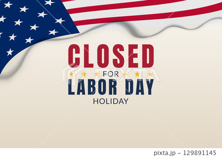 labor day holiday closed office notice design 129891145
