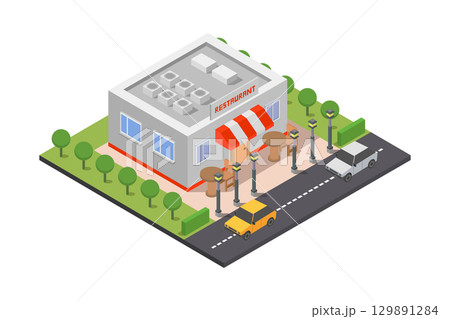 Isometric shopping mall 129891284