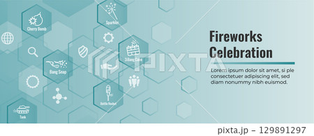Fireworks and Independence Day Icon Set Web Header Banner Fireworks and Independence Day Icon Set Web Header Banner 129891297