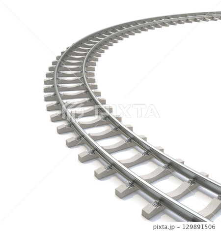 Endless railway arc 3D Endless railway arc 3D 129891506