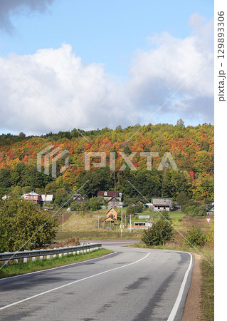 Russia, St. Petersburg, Voronny Gora, Duderhof, September 14, 2019. The photo shows the Duderhof Heights, a suburb of St. Petersburg and Voronny Gora, the highest place in the Leningrad Region during 129893306