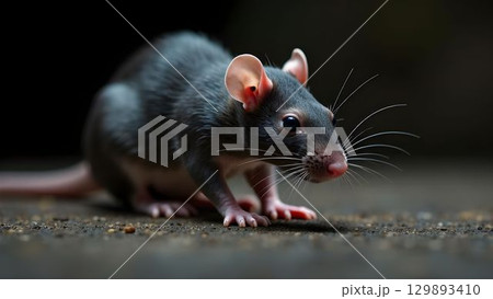 Rat sitting on the floor 129893410