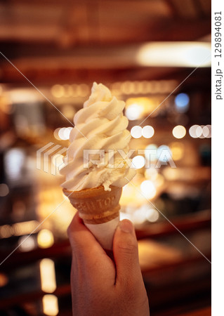 大川荘のソフトクリーム 129894081