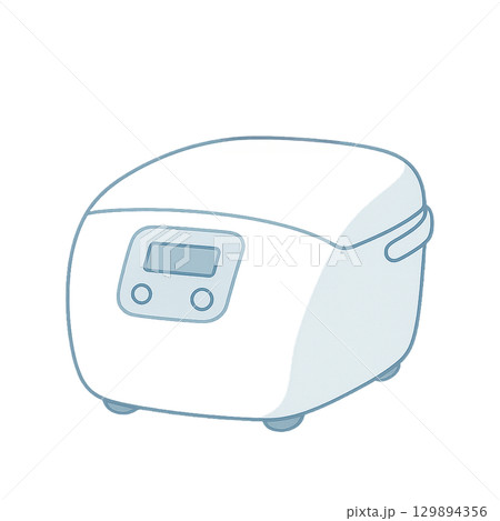 シンプルな炊飯器のイラスト素材（切り抜き） 129894356