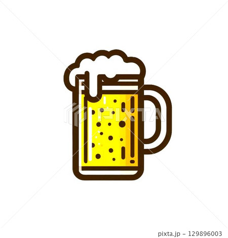 シンプルなビールのイラスト 129896003