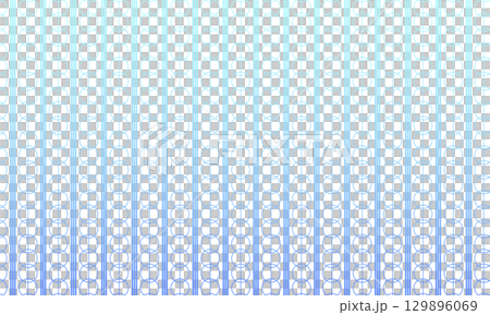 縦のラインが太い青いグラデーションがかかった曲輪繋ぎ模様 129896069