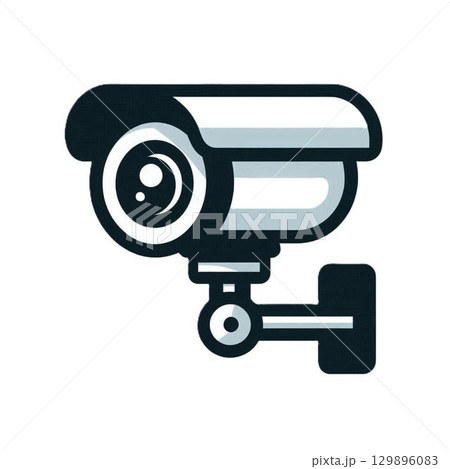 シンプルな防犯カメラのアイコン 129896083