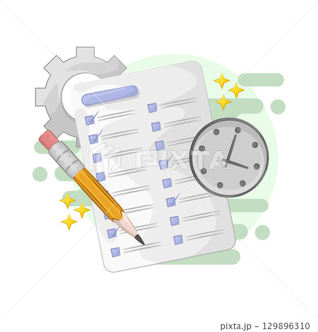 Illustration of Task Checkのイラスト素材 [129896310] - PIXTA