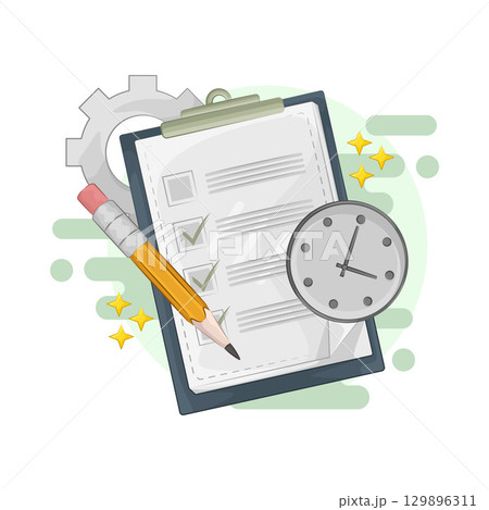 Illustration of Task Check Illustration of Task Check 129896311